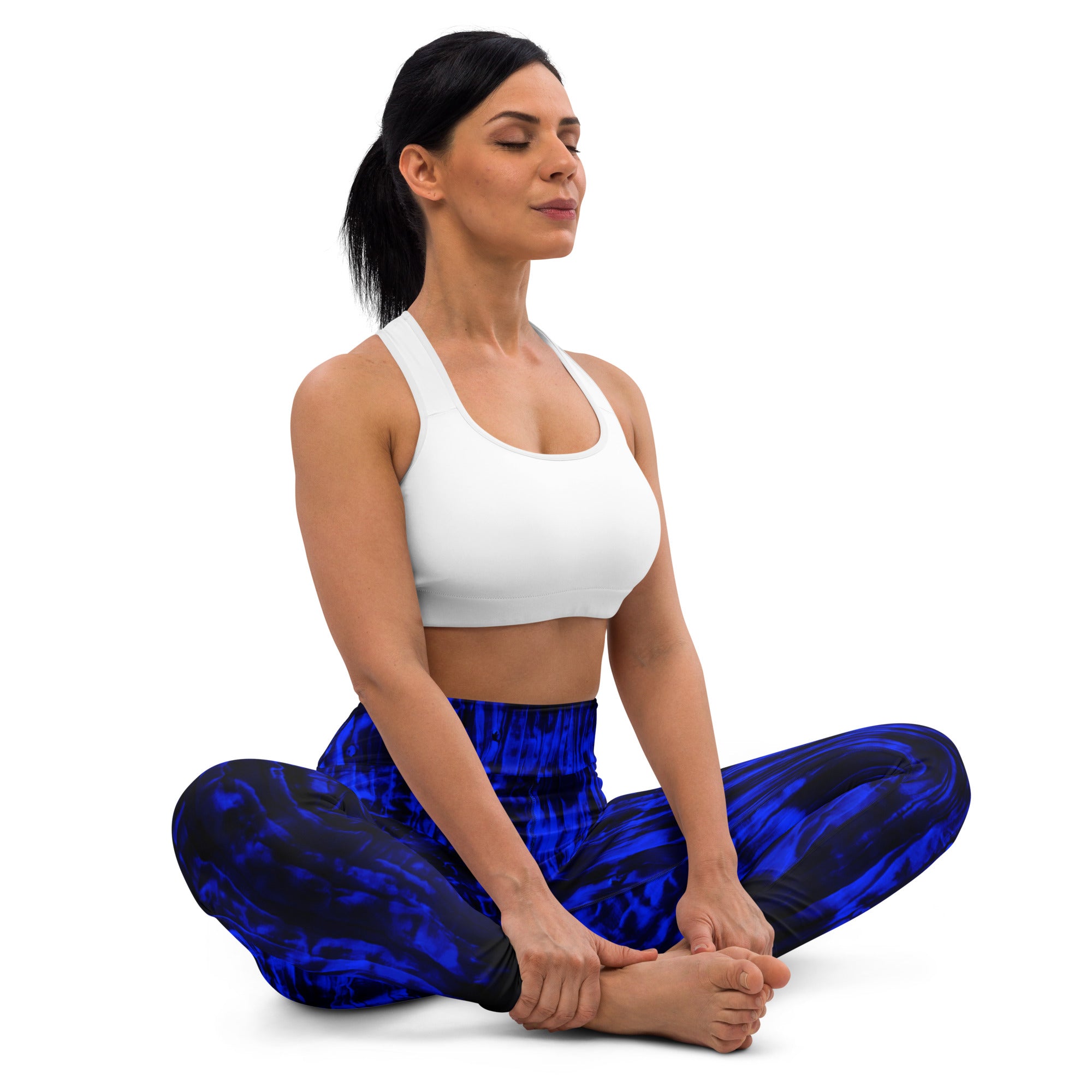 Yoga Pants. Gym High Waist Leggings. Dance Leggings Set. "Mood Indigo" Activewear by WickedYo.